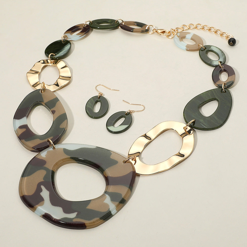 Abstract Oval Necklace