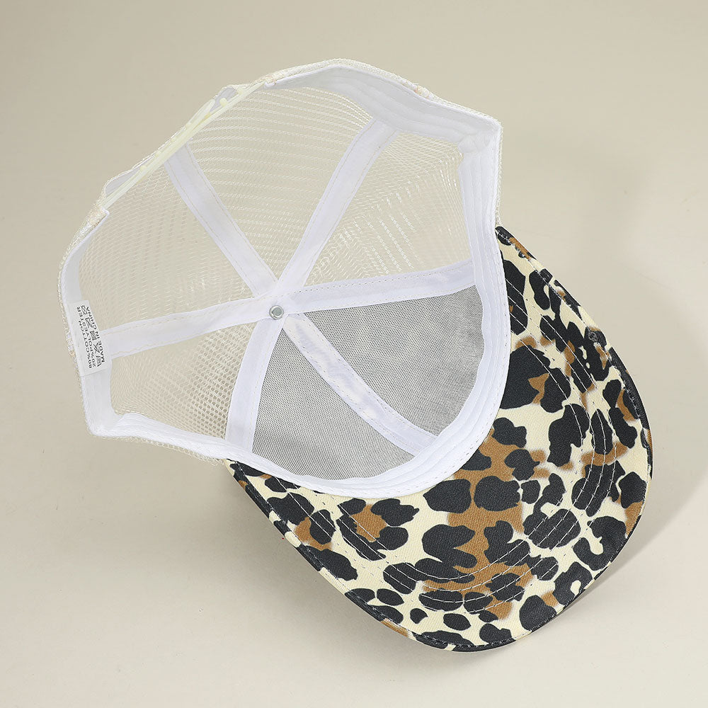 Mesh Leopard Baseball Caps