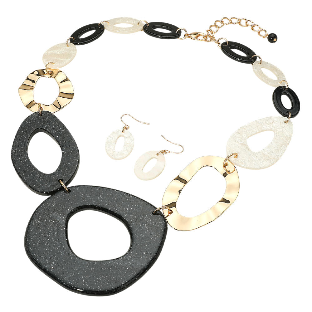 
  
  Abstract Oval Necklace
  
