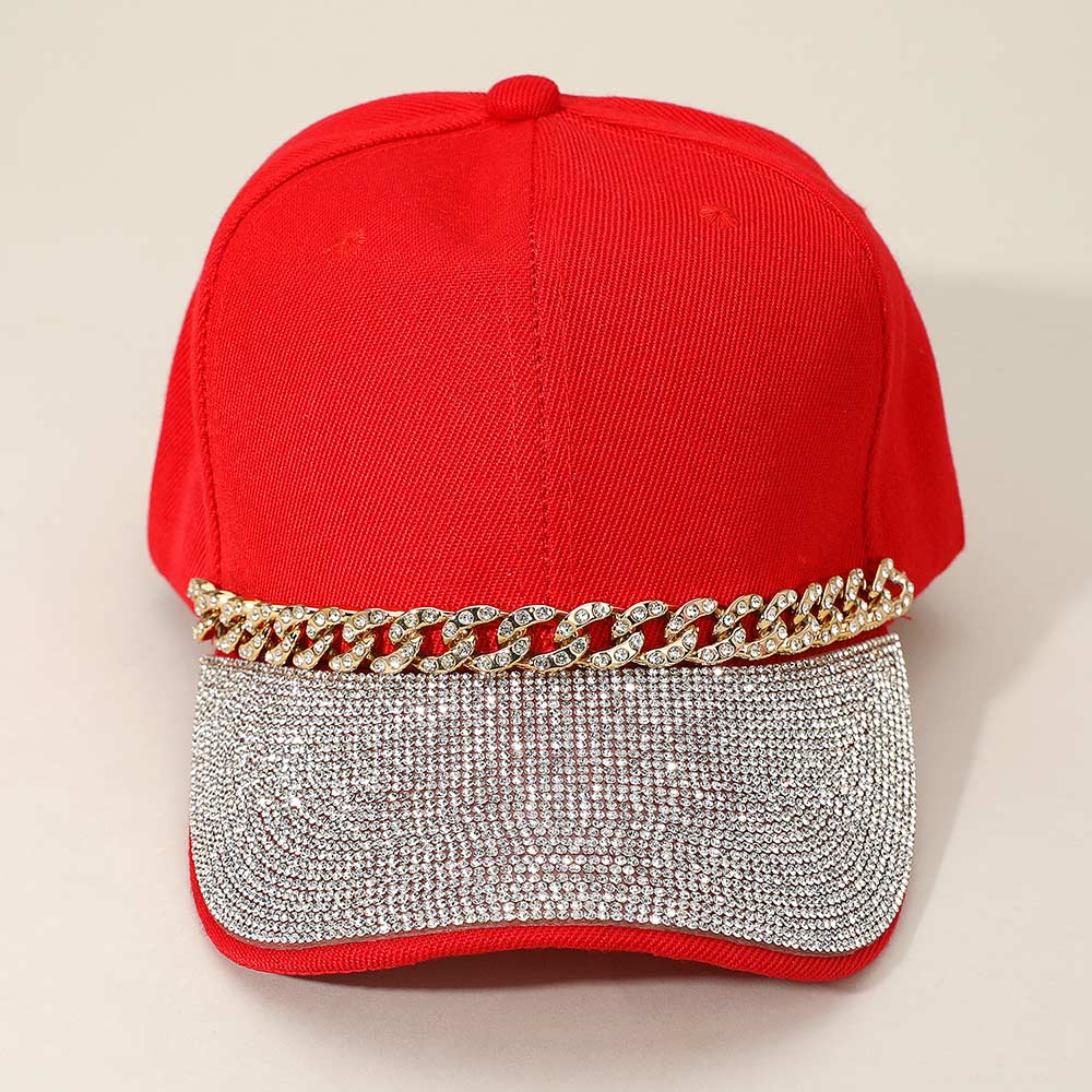 
  
  Blinged Out Brim Baseball Cap
  

