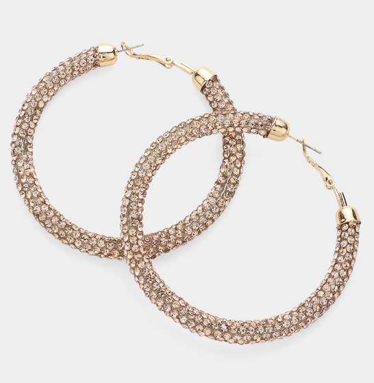 
  
  Bling Hoop Earrings
  
