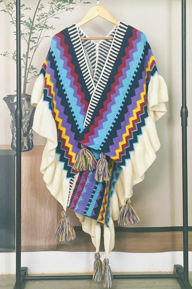 
  
  Tassels Popping Poncho
  
