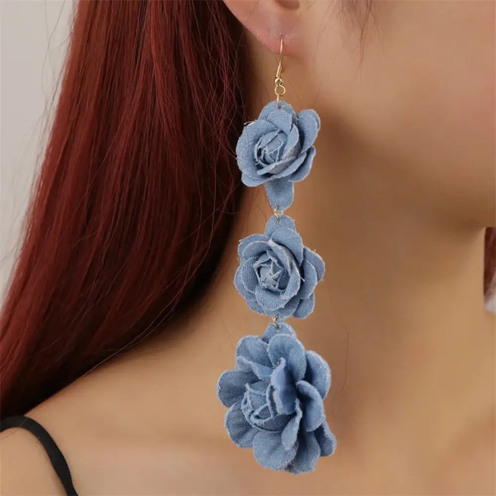 
  
  Diva Denim Drop Earring
  
