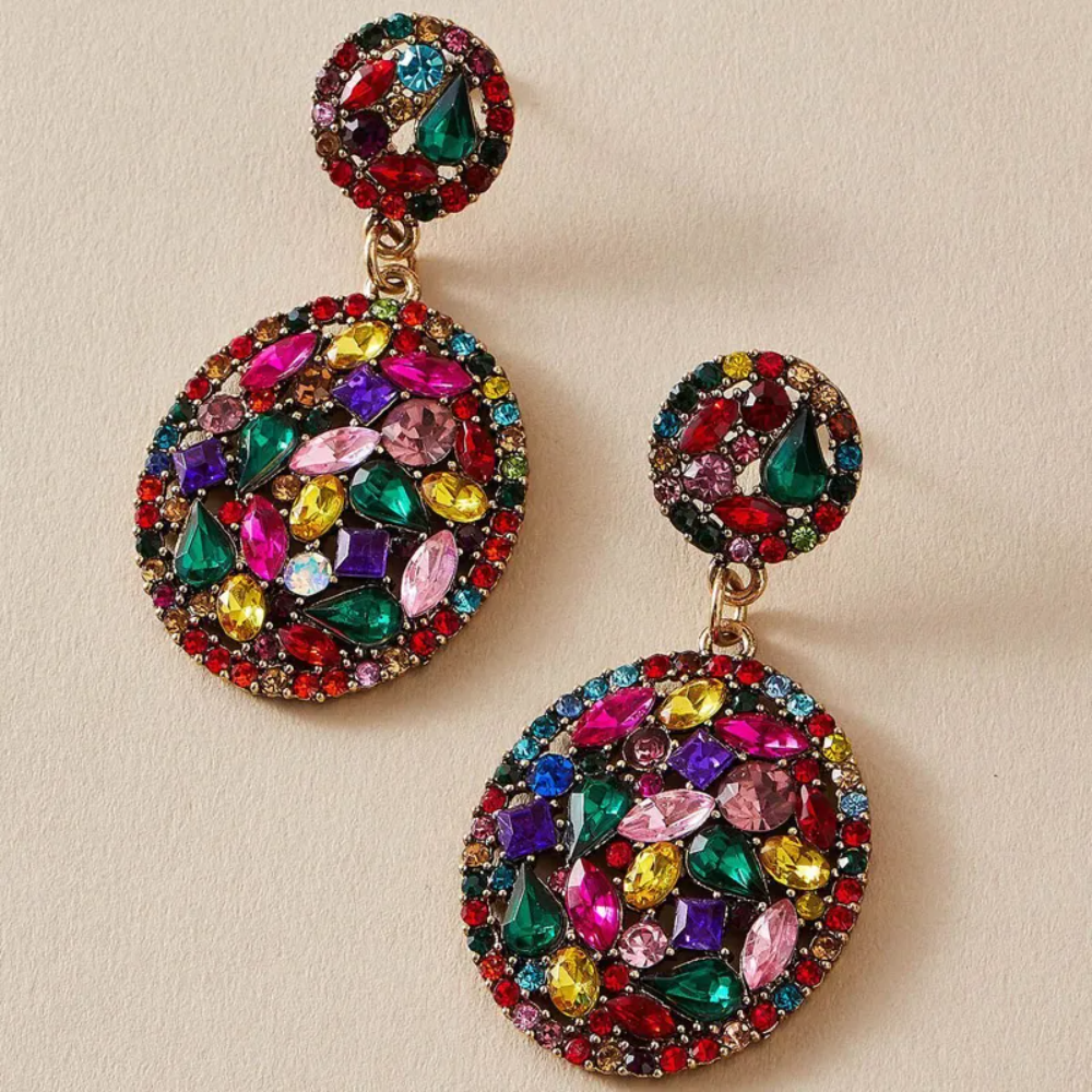 
  
  Chic Rhinestone Earrings
  
