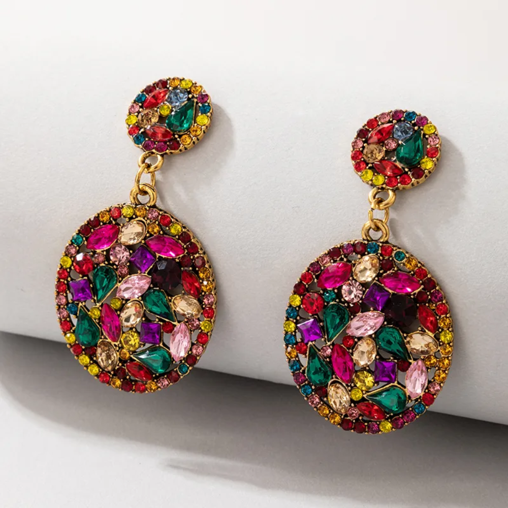 
  
  Chic Rhinestone Earrings
  
