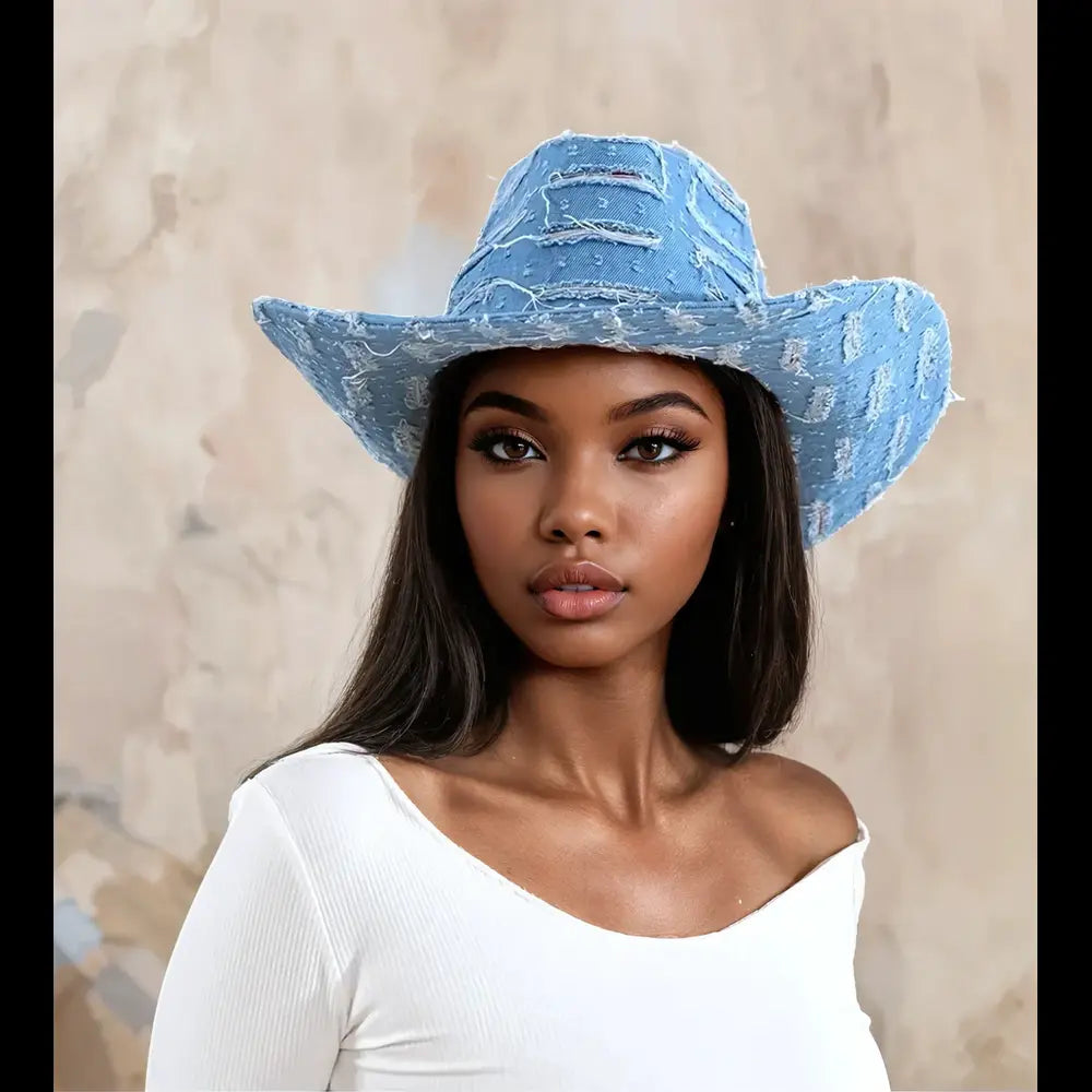 
  
  Denim Cowgirl Hat
  
