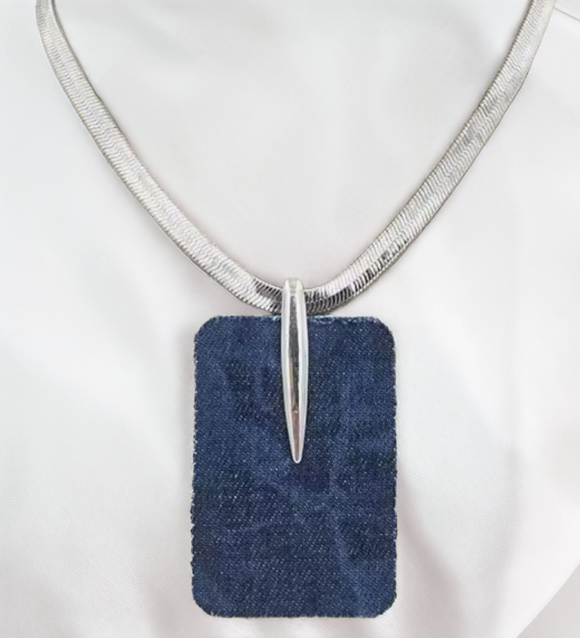 
  
  Denim Drop Necklace
  
