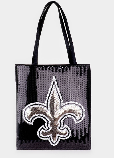 
  
  Fleur de Lis Accented Sequin Bag
  
