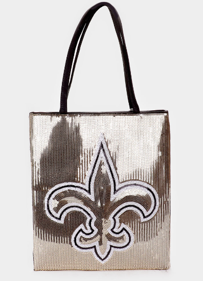 
  
  Fleur de Lis Accented Sequin Bag
  
