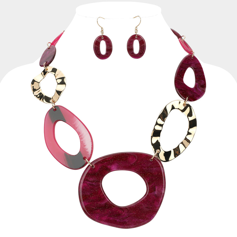 
  
  Abstract Oval Necklace
  
