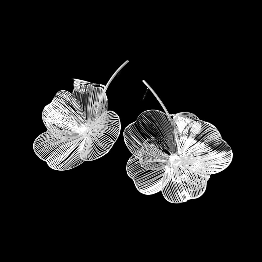 
  
  Hanging Flower and Leaf Earrings
  
