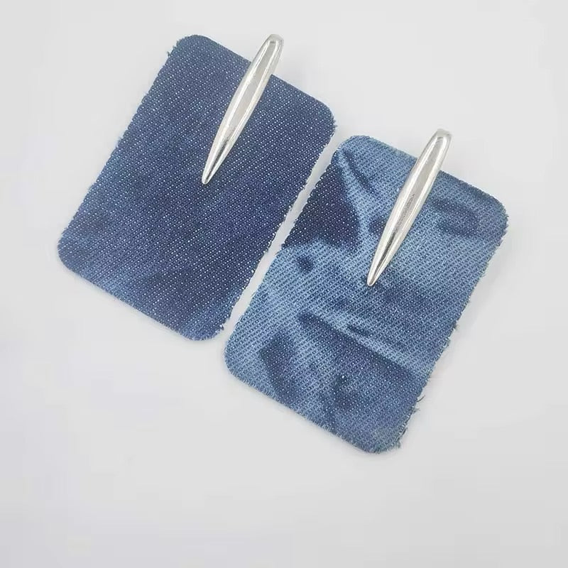 
  
  Denim Drop Earrings
  
