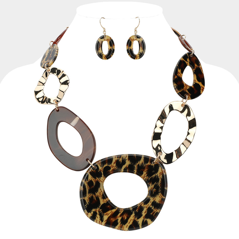 
  
  Abstract Oval Necklace
  
