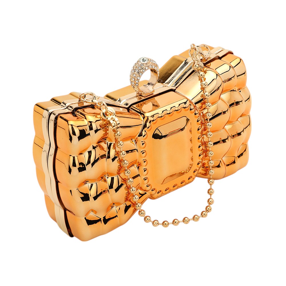 
  
  Metallic Bow Handbag
  
