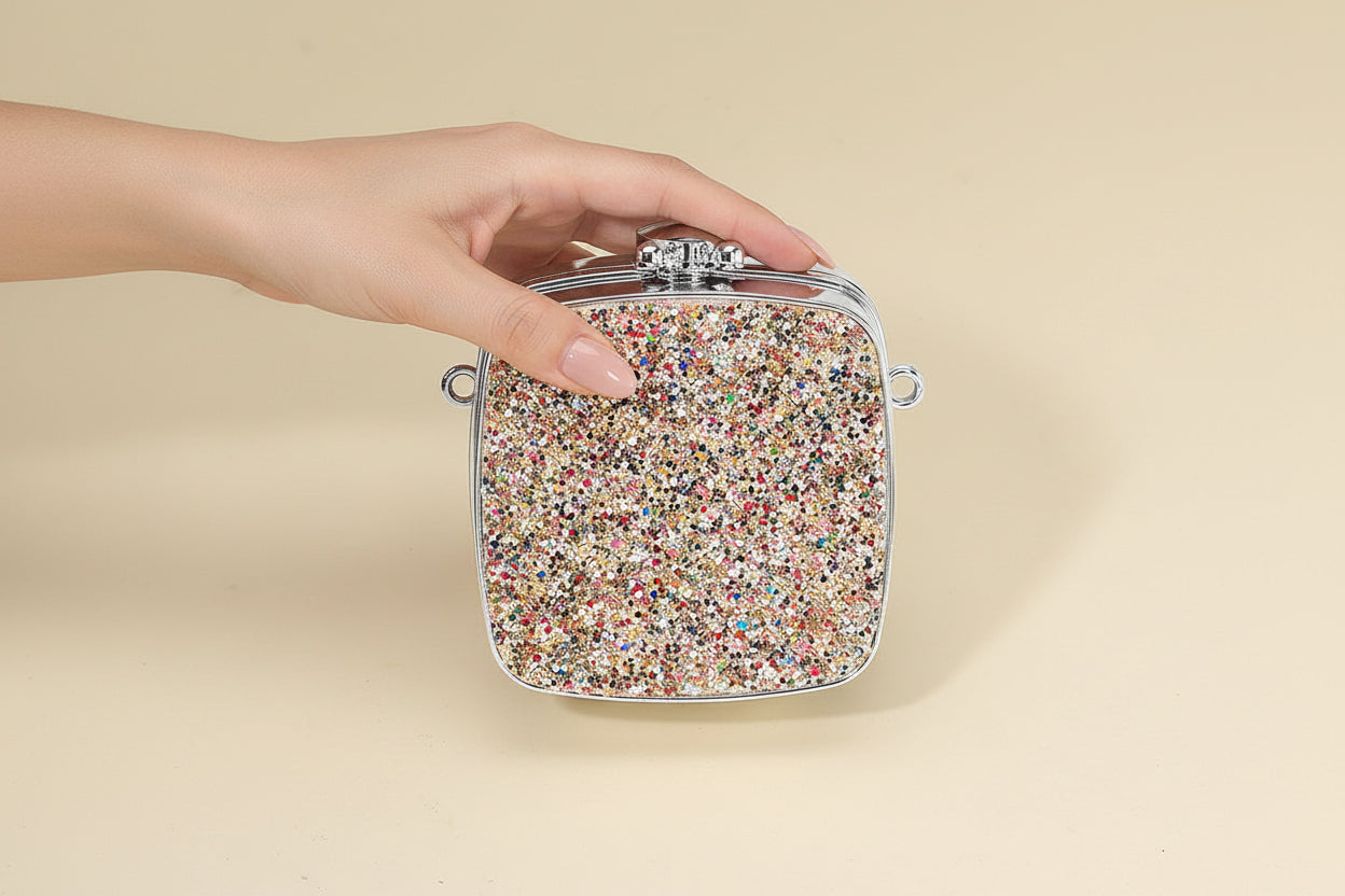 
  
  Glitter All Over Mini Clutch
  
