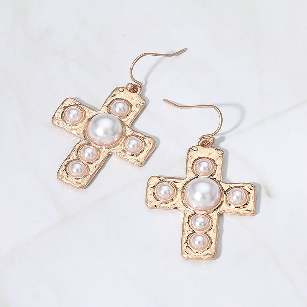 
  
  Cross Bracelet and Earring Set
  
