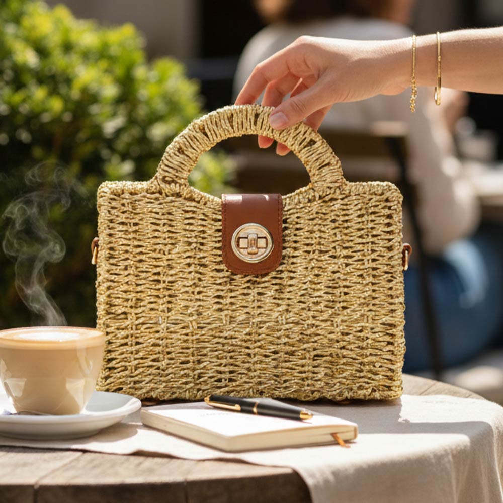 
  
  Key West Woven Handbag
  
