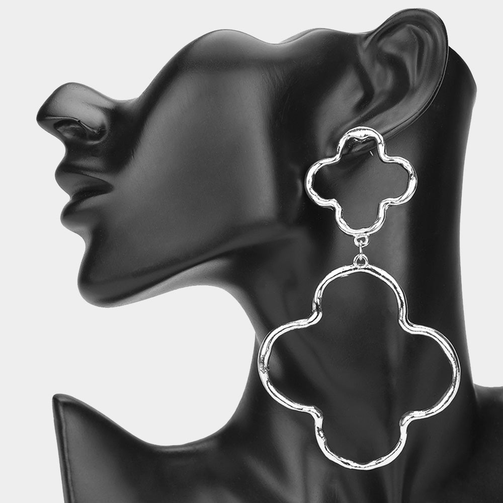 
  
  Hammered Quatrefoil Earrings
  
