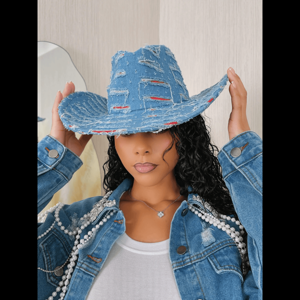 
  
  Denim Cowgirl Hat
  
