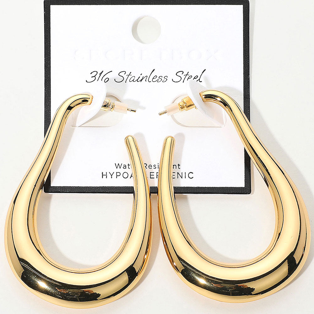 
  
  Stainless Steel Abstract Earrings
  
