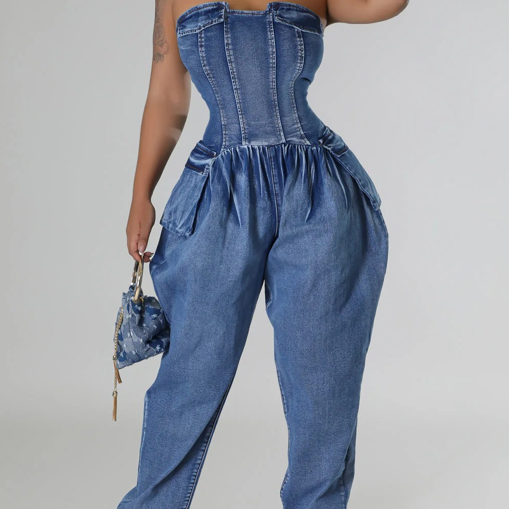 
  
  Demi Denim Jumpsuit
  
