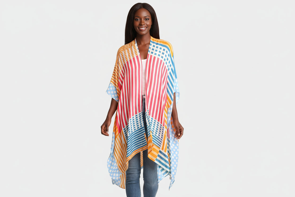 
  
  Geometric Spring Kimono
  
