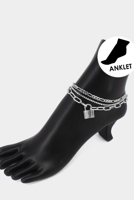 
  
  Lock Charm Anklets
  
