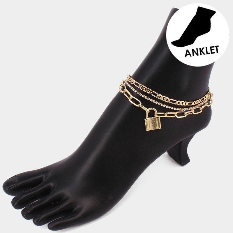 
  
  Lock Charm Anklets
  
