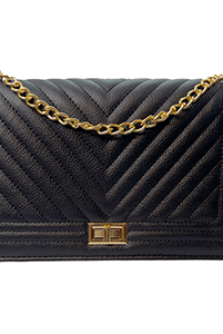 
  
  Stylish Black & Gold Handbag
  
