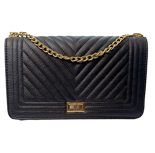 
  
  Stylish Black & Gold Handbag
  
