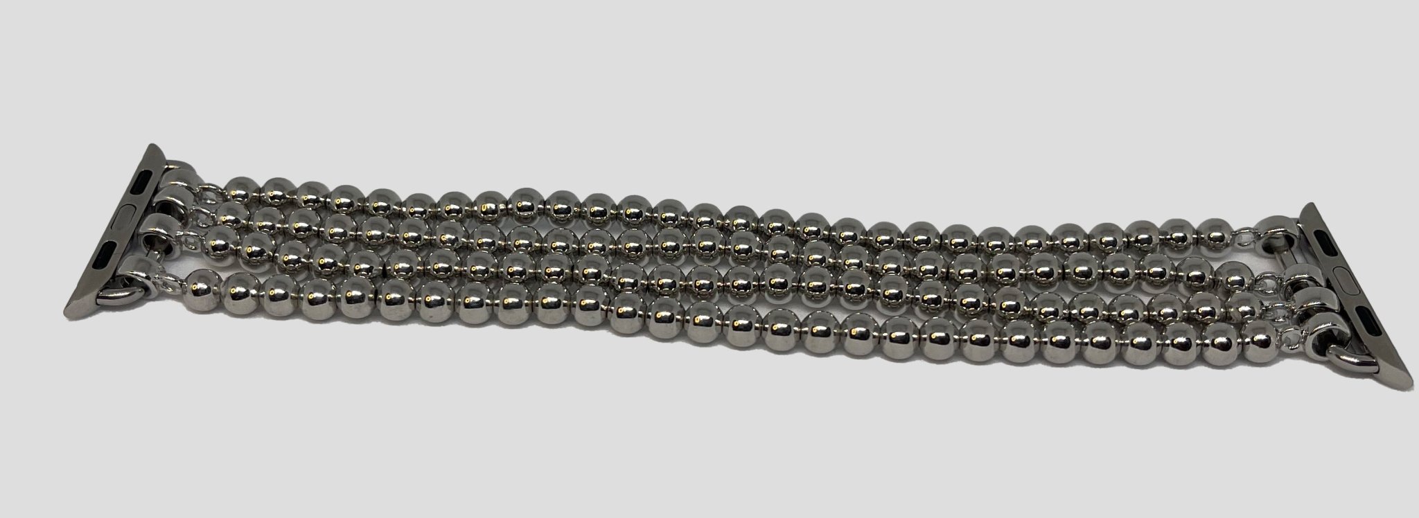 
  
  Silver Beaded Watch Band
  
