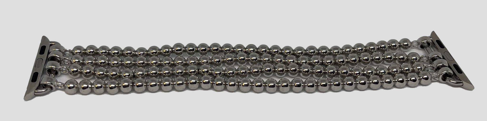 
  
  Silver Beaded Watch Band
  
