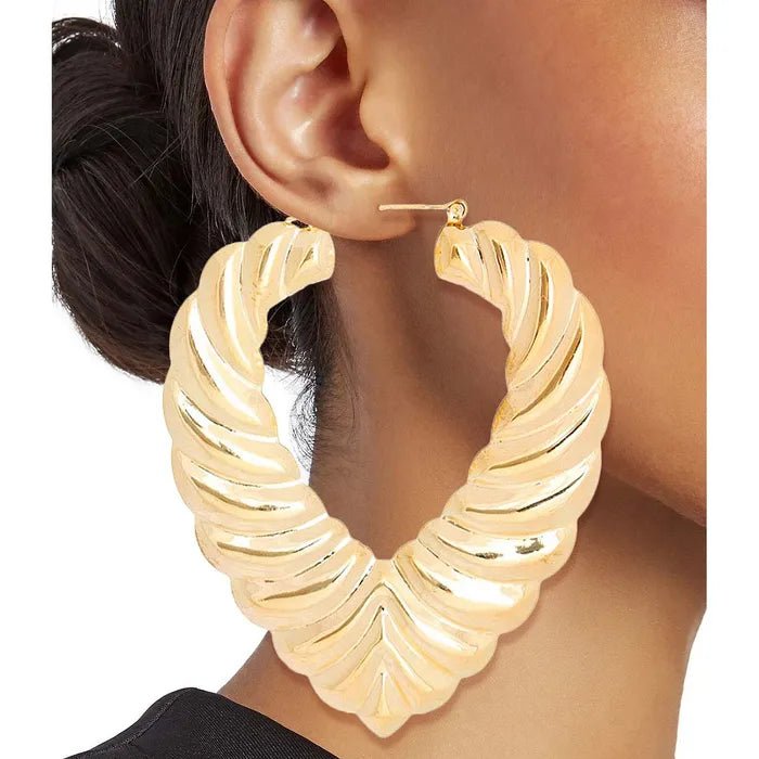 
  
  Shimmering Gold Leaf Earrings
  
